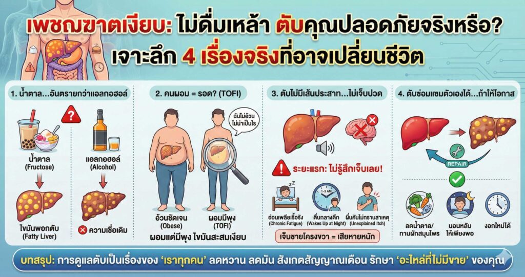 วิธีดูแลตับ ไขมันพอกตับ เจ็บชายโครงขวา