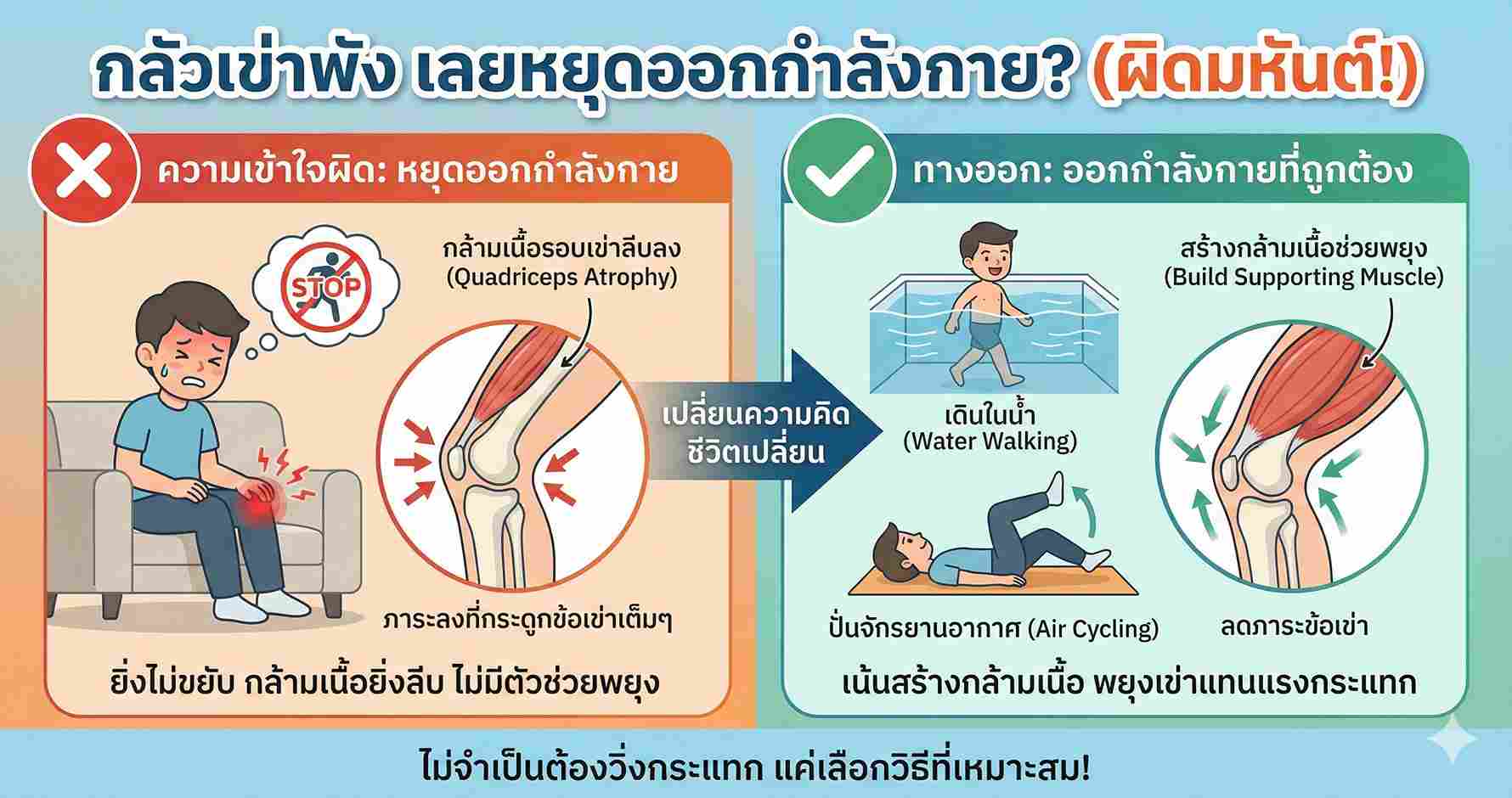 กลัวเข่าพัง แต่หยุดออกกำลังกายผิด เบต้าเเคลโปรพลัสช่วยดูแลกระดูก